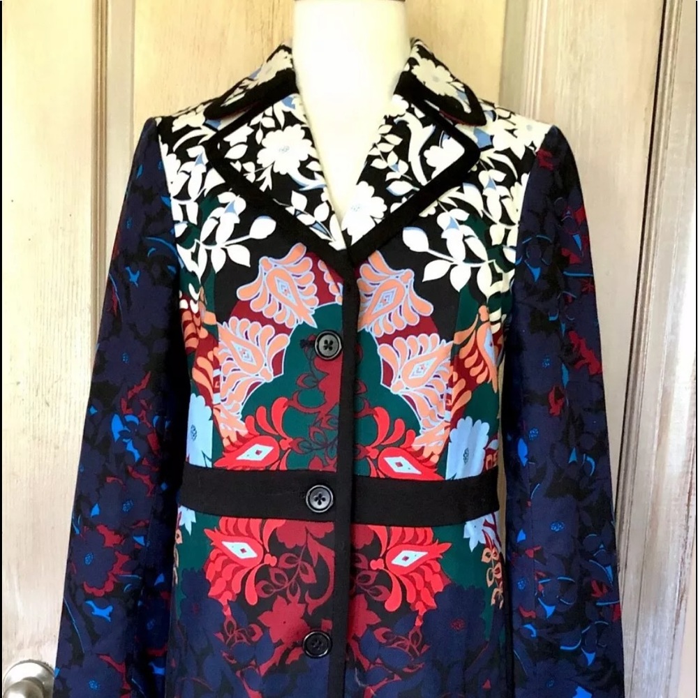 Elevenses Coat Slim Tailored black blue Stretch 10 - Picture 5 of 6